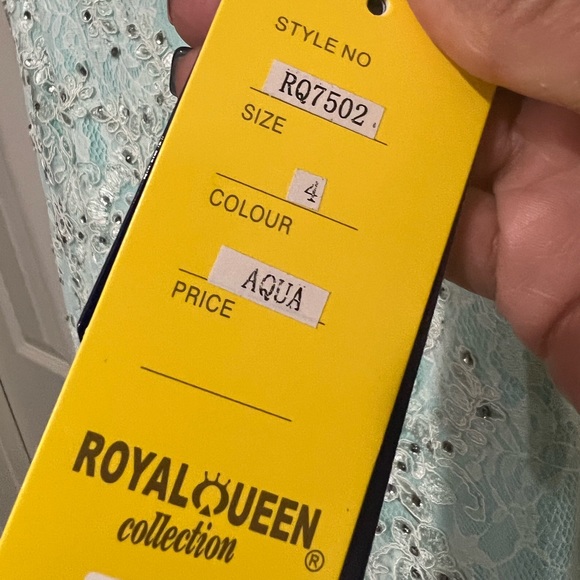 NEW ROYAL QUEEN COLLECTION AQUA MERMAID FORMAL GOWN - Picture 6 of 14